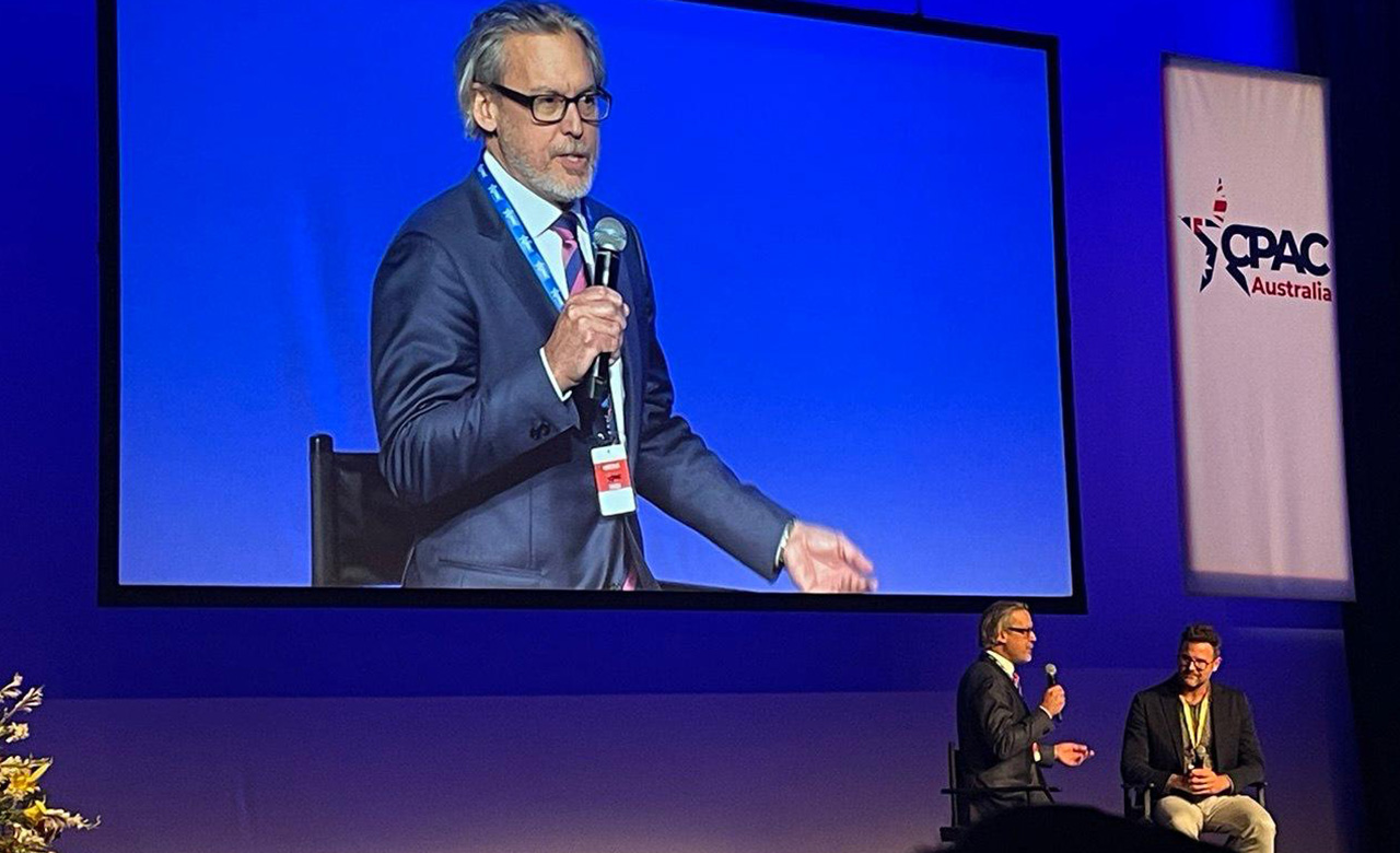 Caption: At CPAC in Sydney in 2023
